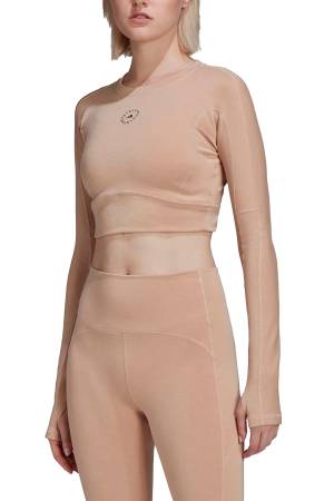By Stella McCartney TrueStrength Kadın Uzun Kolu T-Shirt - HD9060 Pudra - Adidas