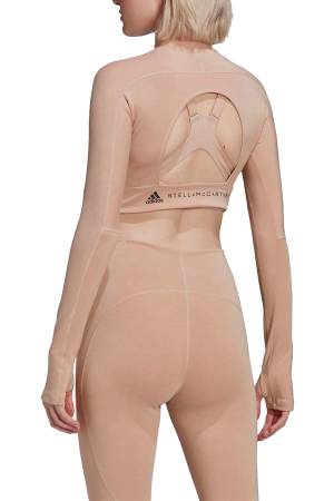 By Stella McCartney TrueStrength Kadın Uzun Kolu T-Shirt - HD9060 Pudra - 2