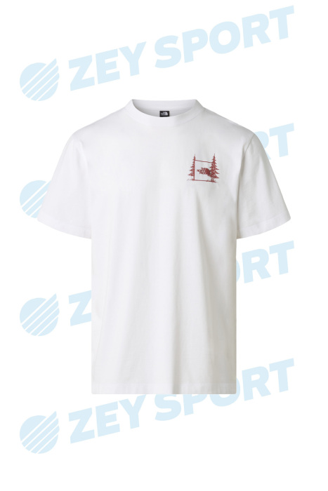 Camping Relaxed Short Sleeve Tee-Graph Erkek T-Shirt - NF0A8GQM Beyaz - 1