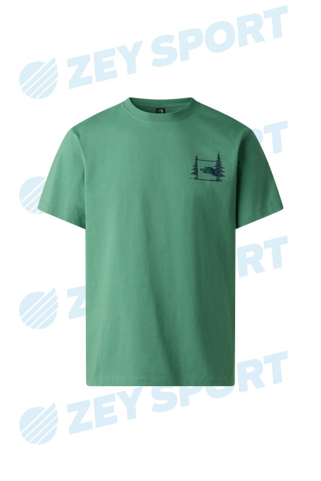 Camping Relaxed Short Sleeve Tee-Graph Erkek T-Shirt - NF0A8GQM Yeşil - 1