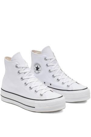 Chuck Taylor All Star Platform Canvas Kadın Sneaker - 560846C Beyaz - 2