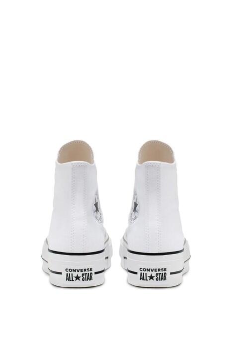 Chuck Taylor All Star Platform Canvas Kadın Sneaker - 560846C Beyaz - 3