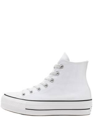 Chuck Taylor All Star Platform Canvas Kadın Sneaker - 560846C Beyaz - 4