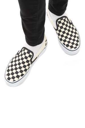 Classic Slip-On Platform Unisex Ayakkabı - VN00018E Siyah/Beyaz - 3