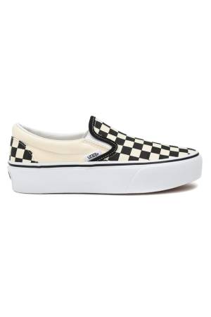 Classic Slip-On Platform Unisex Ayakkabı - VN00018E Siyah/Beyaz - 4