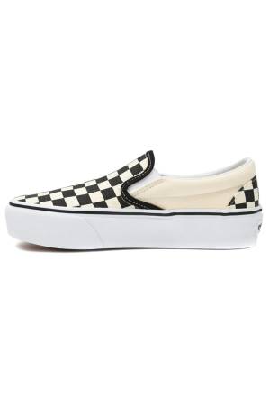 Classic Slip-On Platform Unisex Ayakkabı - VN00018E Siyah/Beyaz - 5