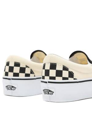 Classic Slip-On Platform Unisex Ayakkabı - VN00018E Siyah/Beyaz - 7