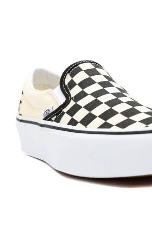 Classic Slip-On Platform Unisex Ayakkabı - VN00018E Siyah/Beyaz - 8