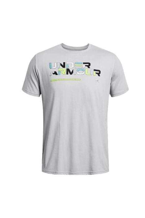Colorblock Wordmark Ss Erkek T-Shirt - 1382829 Mod Gri/Siyah - 1