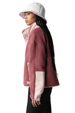 Cragmont Fleece Kadın Ceket - NF0A5A9L Bordo/Krem - 4