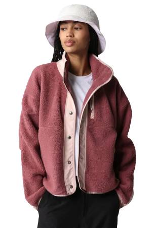 Cragmont Fleece Kadın Ceket - NF0A5A9L Bordo/Krem - 5