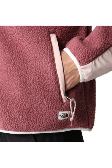 Cragmont Fleece Kadın Ceket - NF0A5A9L Bordo/Krem - 7