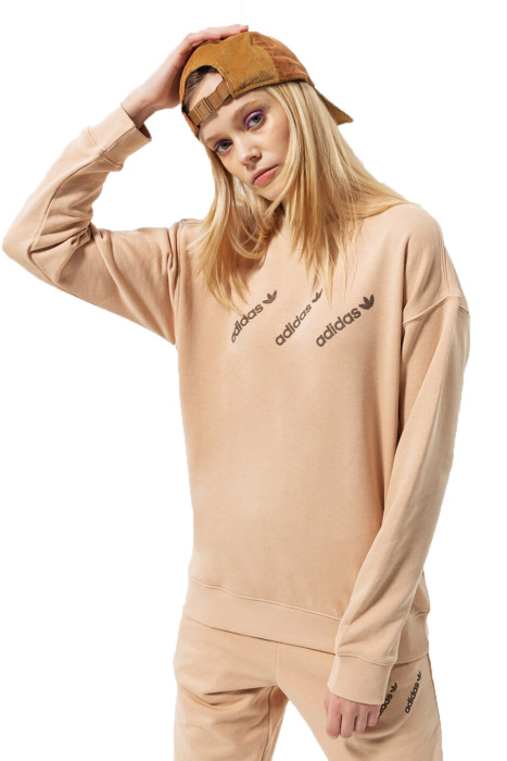 Crew Kadın SweatShirt - HM4867 Bej - 1