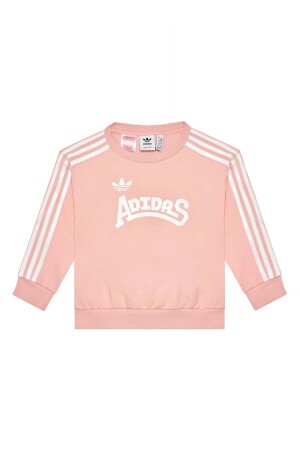 Crew Kız Çocuk SweatShirt - HC4559 Pudra - EU-Adidas