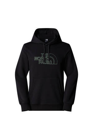 Drew Peak Light Regular Erkek Kapüşonlu SweatShirt - NF0A8C1B Siyah - The North Face