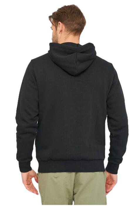 Embroidered Sc Fz Hoodie Erkek Fermuarlı SweatShirt - 10019922 Siyah - 2