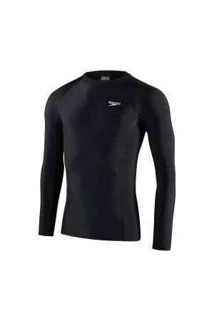 Ess Ls Sun Prot Top Am Erkek Yüzücü T-Shirt - 8-132093503 Siyah - Speedo