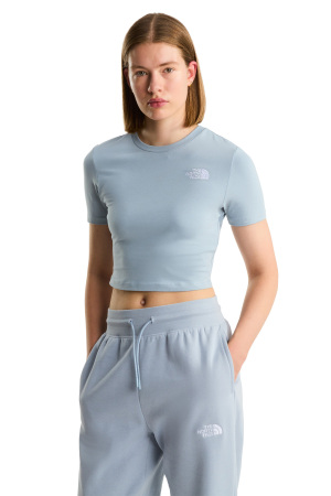 Essential Kadın Crop T-Shirt - NF0A55AO Buz Mavisi - The North Face