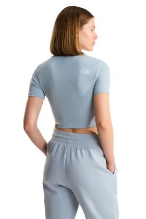 Essential Kadın Crop T-Shirt - NF0A55AO Buz Mavisi - 3