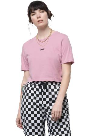 Flying V Crop Crew Sport Kadın T-Shirt - VN0A54QU Lila - Vans