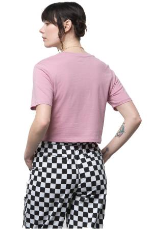 Flying V Crop Crew Sport Kadın T-Shirt - VN0A54QU Lila - 2