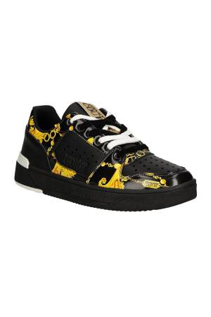 Fondo Starlight Dis. Erkek Ayakkabı - 77YA3SJ4 Siyah/Altın Sarısı - Versace Jeans Couture