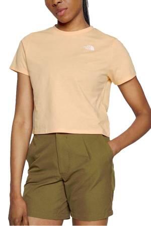 Foundation Crop Tee - Eu Kadın T-Shirt - NF0A55AY Açık Turuncu - The North Face