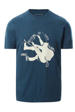 Foundatıon Graphıc Tee S/S - Eu Erkek T-Shirt - NF0A55EF Koyu Mavi - 1