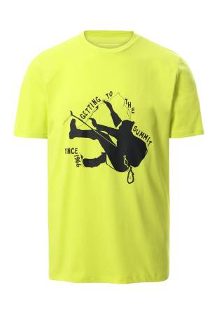 Foundatıon Graphıc Tee S/S - Eu Erkek T-Shirt - NF0A55EF Parlak Sarı - 1