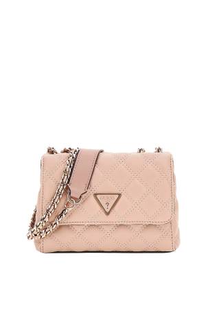 Giully Kapitoneli Mini Kadın Çanta - HWQG8748740 Pembe - Guess
