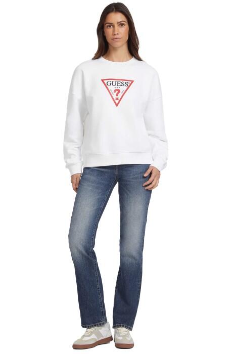 Gj Cn Os Iconic Tria Kadın SweatShirt - W4YQ00KC811 Beyaz - 2