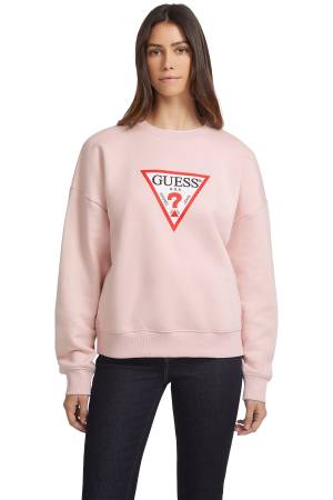 Gj Cn Os Iconic Tria Kadın SweatShirt - W4YQ00KC811 Pembe - Guess