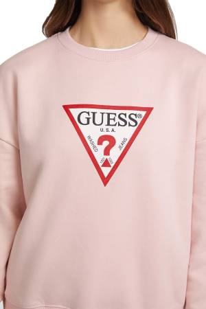 Gj Cn Os Iconic Tria Kadın SweatShirt - W4YQ00KC811 Pembe - 4