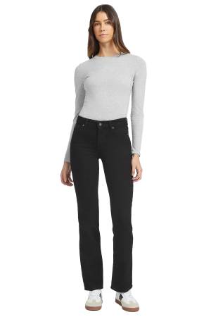 Gj G08 Mid Rise Straight Kadın Denim - W4YA98D5E81 Siyah - 2