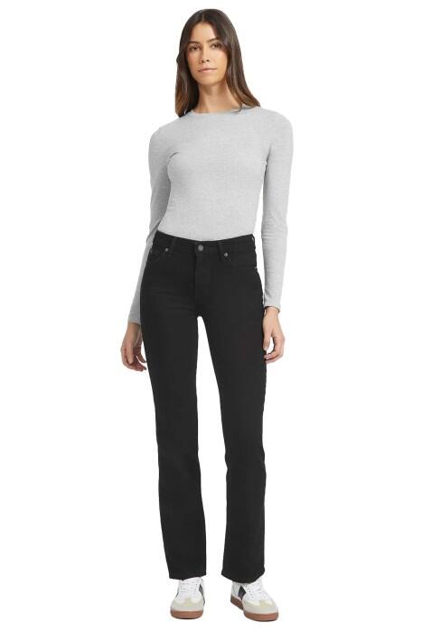 Gj G08 Mid Rise Straight Kadın Denim - W4YA98D5E81 Siyah - 2