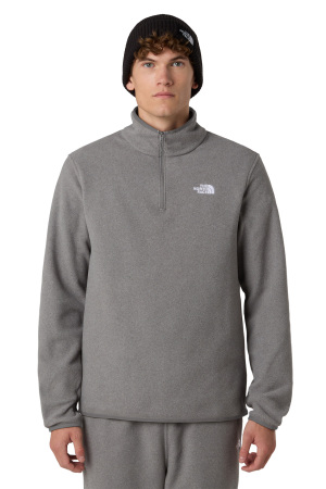 Glacıer Fleece 1/4 Zıp Erkek Polar - NF0A8D0Q Gri - The North Face