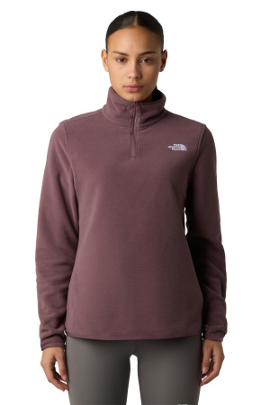 Glacıer Fleece 1/4 Zıp Kadın Polar - NF0A8D2J Açık Kahve - The North Face