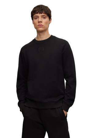 Göğüs Logolu, Pamuklu Erkek SweatShirt - 50495617 Siyah - Hugo