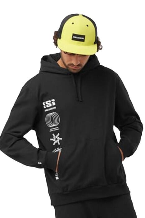 Graphic Pull Over Erkek Kapüşonlu SweatShirt - LC2220100 Siyah - 1