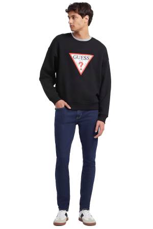 Guess Iconic Tria Erkek SweatShirt - M4YQ21K9V31 Siyah - 2