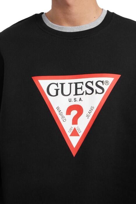 Guess Iconic Tria Erkek SweatShirt - M4YQ21K9V31 Siyah - 3