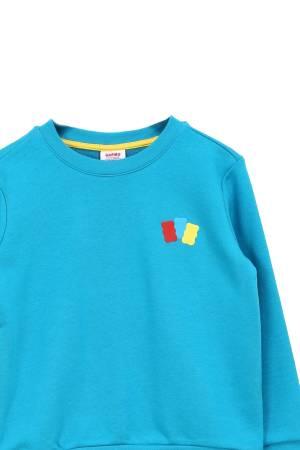 Haribo Çocuk SweatShirt - HRBTXT300 Turkuaz - 3