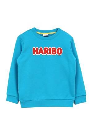 Haribo Çocuk SweatShirt - HRBTXT308 Turkuaz - Haribo