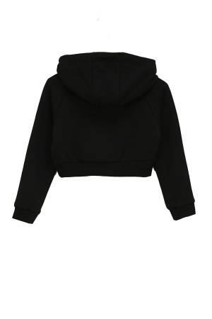 Haribo Crop Kız Çocuk SweatShirt - HRBTXT311 Siyah - 3