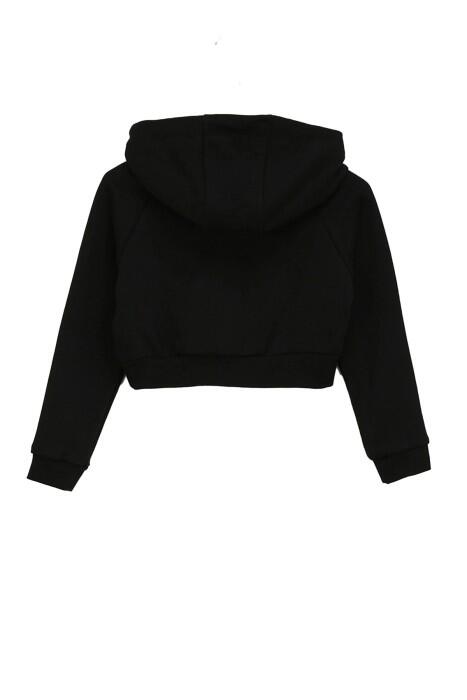 Haribo Crop Kız Çocuk SweatShirt - HRBTXT311 Siyah - 3