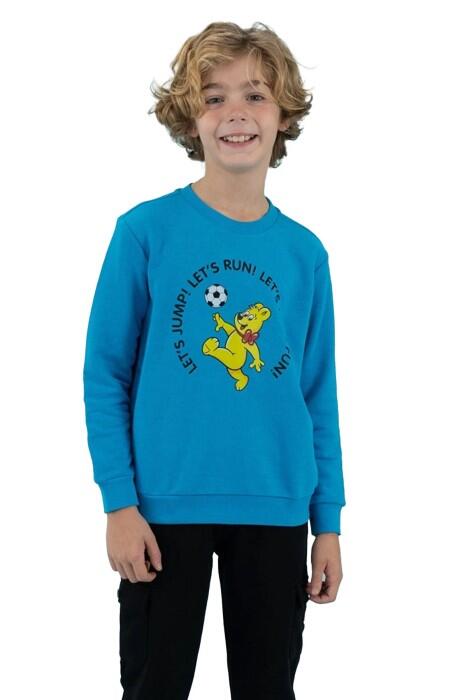 Haribo Ekek Çocuk SweatShirt - HRBTXT305 Turkuaz - 1