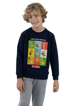 Haribo Erkek Çocuk SweatShirt - HRBTXT301 Lacivert - Haribo