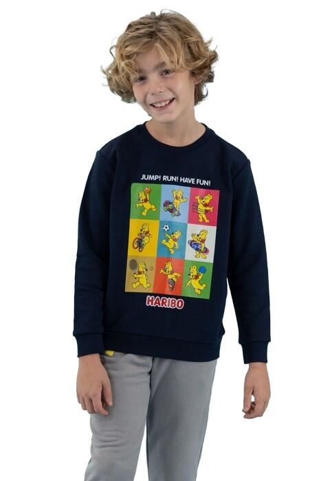 Haribo Erkek Çocuk SweatShirt - HRBTXT301 Lacivert - 1