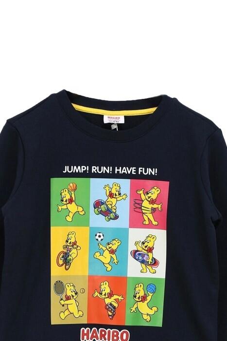 Haribo Erkek Çocuk SweatShirt - HRBTXT301 Lacivert - 4