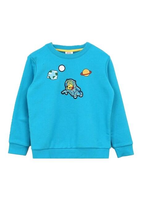 Haribo Erkek Çocuk SweatShirt - HRBTXT304 Sax Mavisi - 2
